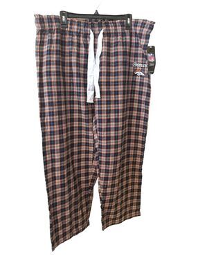 Denver Broncos NFL Plaid Flannel Pajama Pants Women's Size 2XL NWT